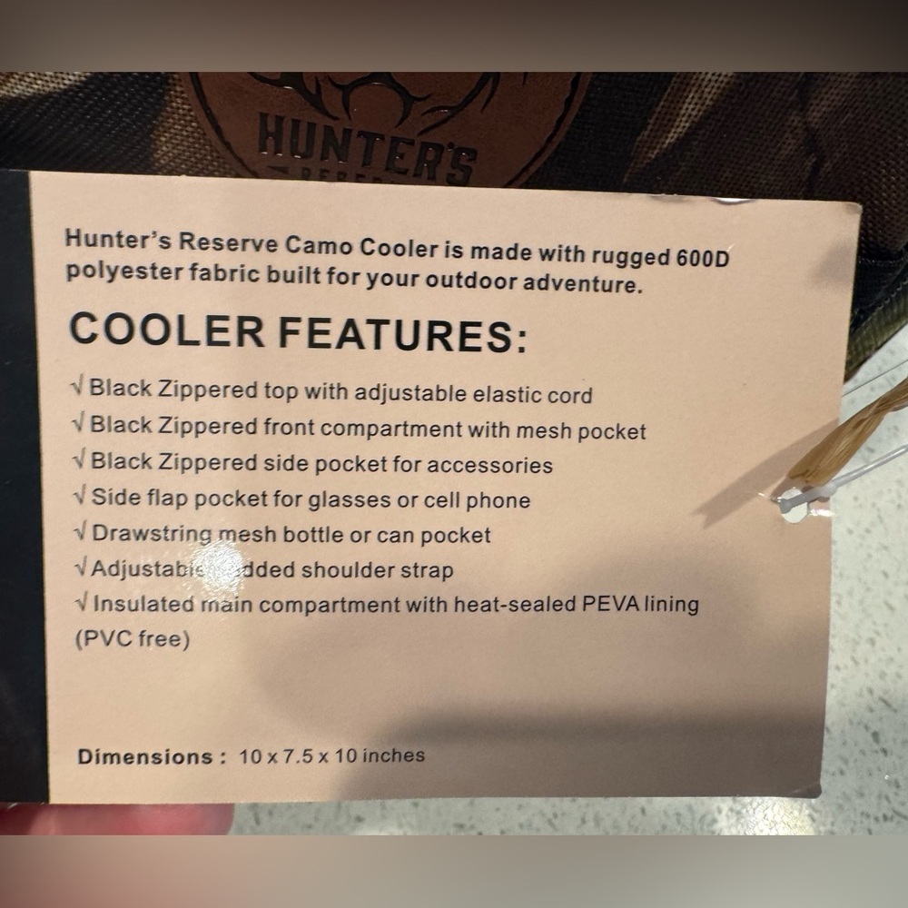*NWT* Hunters Reserve Camouflage Cooler - Picture 5 of 6